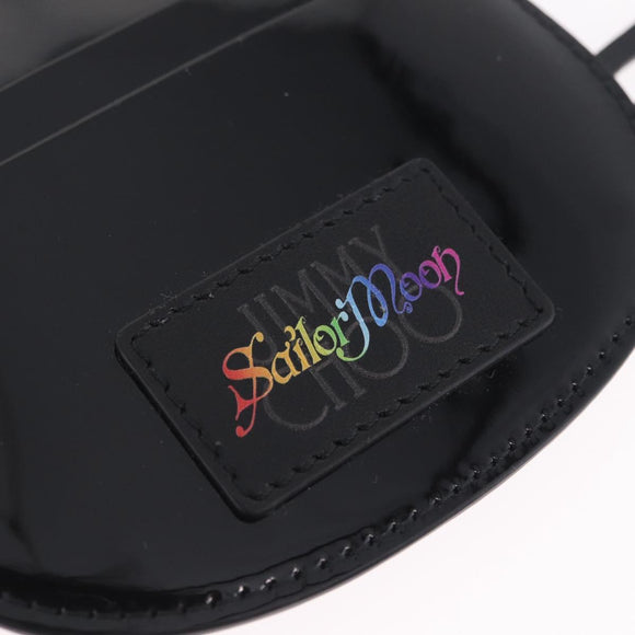 Jimmy Choo x Sailor Moon Luna Card Case Leather Black Auth 212454SM