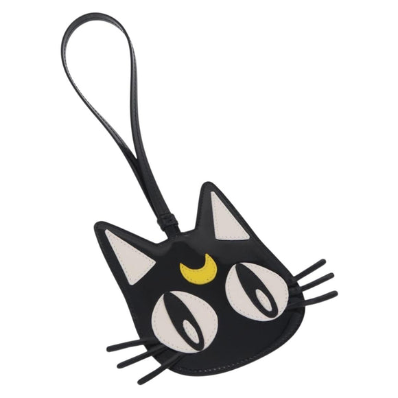 Jimmy Choo x Sailor Moon Luna Card Case Leather Black Auth 212455SM