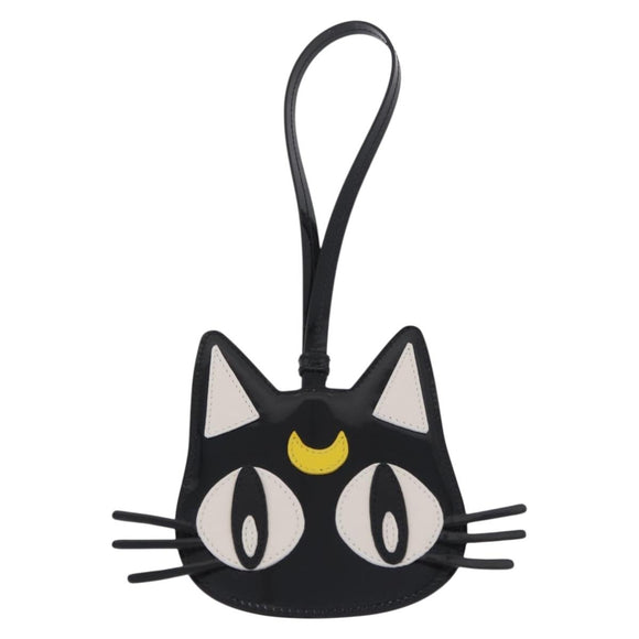 Jimmy Choo x Sailor Moon Luna Card Case Leather Black Auth 212455SM