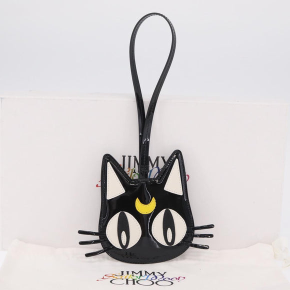 Jimmy Choo x Sailor Moon Luna Card Case Leather Black Auth 212455SM