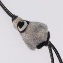 LOEWE Baby Penguin Bag Charm Felt Gray Silver Auth 212470M-4
