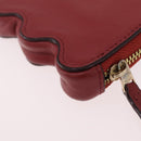 Coach x PAC MAN Coin Purse Leather Red Gold Auth 212473A-12