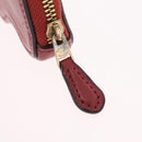Coach x PAC MAN Coin Purse Leather Red Gold Auth 212473A-13
