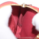 Coach x PAC MAN Coin Purse Leather Red Gold Auth 212473A-16