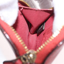 Coach x PAC MAN Coin Purse Leather Red Gold Auth 212473A-17