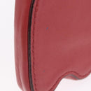 Coach x PAC MAN Coin Purse Leather Red Gold Auth 212473A-4