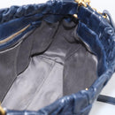 Miu Miu Hand Bag Leather 2way Navy Gold Auth 212475SAM-19