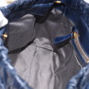 Miu Miu Hand Bag Leather 2way Navy Gold Auth 212475SAM-20