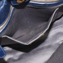 Miu Miu Hand Bag Leather 2way Navy Gold Auth 212475SAM-21