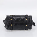 Miu Miu Hand Bag Leather 2way Black Gold Auth 212476SAM-11