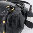 Miu Miu Hand Bag Leather 2way Black Gold Auth 212476SAM-17