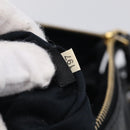Miu Miu Hand Bag Leather 2way Black Gold Auth 212476SAM-23