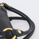Miu Miu Hand Bag Leather 2way Black Gold Auth 212476SAM-8