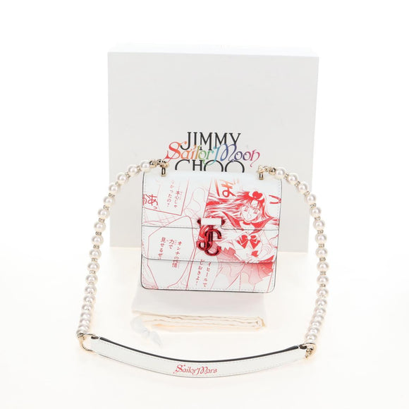 Jimmy Choo x Sailor Moon Sailor Mars Varenne Quad XS Bag Leather Auth 212482SM