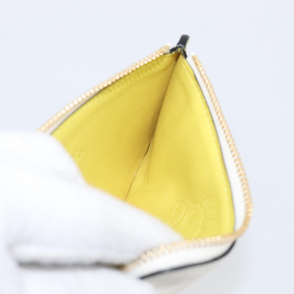 LOEWE x Studio Ghibli Mr. Otori Coin Purse Leather Beige Gold Auth 212486SAM
