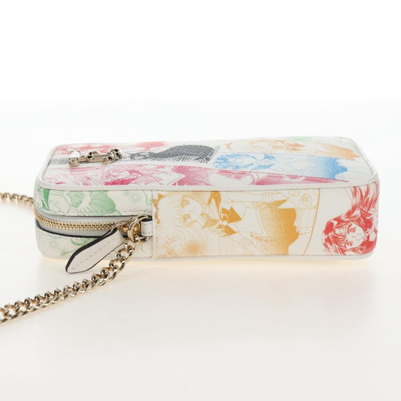 Jimmy Choo x Sailor Moon Sailor Guardians Phone Case Leather White Auth 212487SM