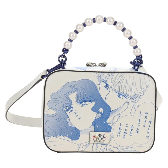Jimmy Choo x Sailor Moon Sailor Uranus Vanity Avenue Bag Leather Auth 212490SM
