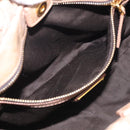 Miu Miu Hand Bag Leather 2way Beige Gold Auth 212492M-22
