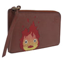 LOEWE x Studio Ghibli Calcifer Coin Purse Leather Brown Gold Auth 212494A-1