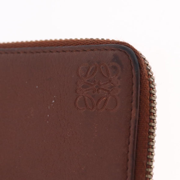 LOEWE x Studio Ghibli Calcifer Coin Purse Leather Brown Gold Auth 212494A