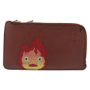 LOEWE x Studio Ghibli Calcifer Coin Purse Leather Brown Gold Auth 212494A-2