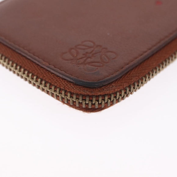 LOEWE x Studio Ghibli Calcifer Coin Purse Leather Brown Gold Auth 212494A