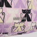 Miu Miu Pouch Canvas Pink Silver Auth 212496A-15