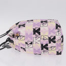 Miu Miu Pouch Canvas Pink Silver Auth 212496A-5