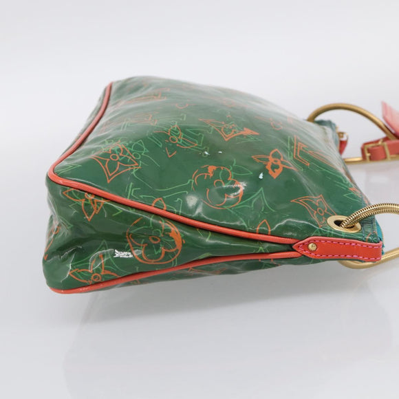 LOUIS VUITTON Bonbon Richard Prince Pochette Bag Green M95748 LV Auth 212498