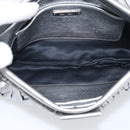 Miu Miu Matelasse Shoulder Bag Leather Silver Auth 212499V-16