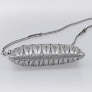 Miu Miu Matelasse Shoulder Bag Leather Silver Auth 212499V-9