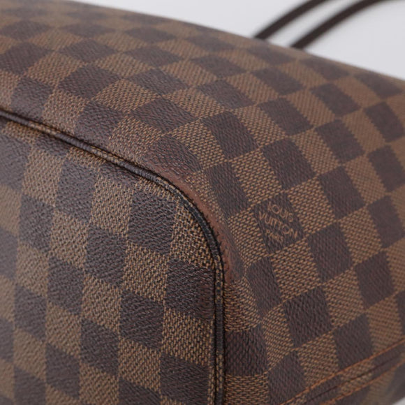 LOUIS VUITTON Damier Ebene Neverfull MM Tote Bag N51105 LV Auth 212501V