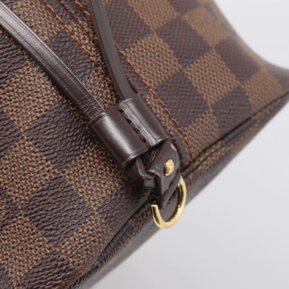 LOUIS VUITTON Damier Ebene Neverfull MM Tote Bag N51105 LV Auth 212501V