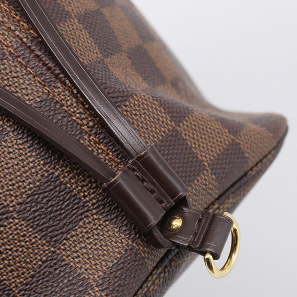 LOUIS VUITTON Damier Ebene Neverfull MM Tote Bag N51105 LV Auth 212501V