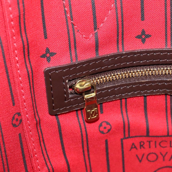 LOUIS VUITTON Damier Ebene Neverfull MM Tote Bag N51105 LV Auth 212501V