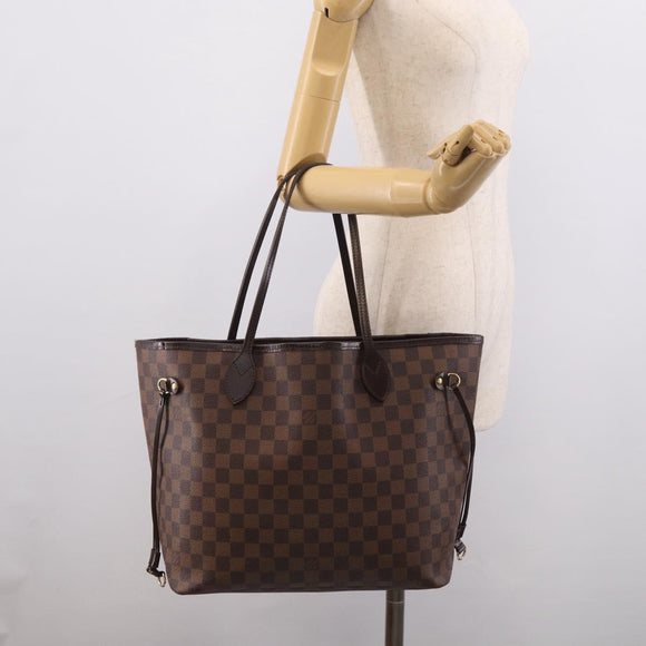 LOUIS VUITTON Damier Ebene Neverfull MM Tote Bag N51105 LV Auth 212501V