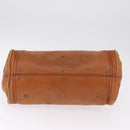 Chloe Paddington Hand Bag Leather Brown Gold Silver Auth 212505A-11