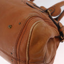 Chloe Paddington Hand Bag Leather Brown Gold Silver Auth 212505A-13
