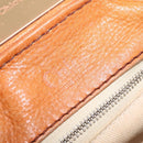 Chloe Paddington Hand Bag Leather Brown Gold Silver Auth 212505A-21