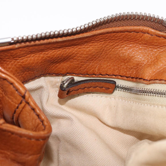 Chloe Paddington Hand Bag Leather Brown Gold Silver Auth 212505A