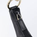 GUCCI Shoulder Bag Nylon Black Gold 001 4157 Auth 212507-15