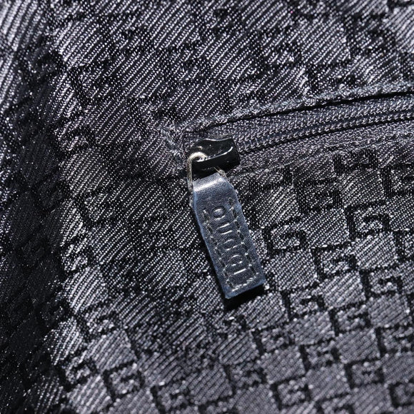 GUCCI Shoulder Bag Nylon Black Gold 001 4157 Auth 212507