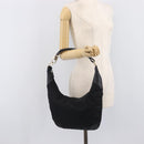 GUCCI Shoulder Bag Nylon Black Gold 001 4157 Auth 212507-23
