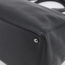 CHANEL 2.55 Executive Tote Bag Leather Black Silver CC Auth 212508SAV-10