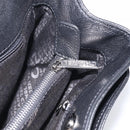 CHANEL 2.55 Executive Tote Bag Leather Black Silver CC Auth 212508SAV-21