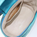 CHANEL Matelasse Vanity Shoulder Bag Lamb Skin Blue Gold CC Auth 212509-21