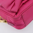 PRADA Shoulder Bag Nylon Pink Gold Auth 212510A-12