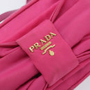 PRADA Shoulder Bag Nylon Pink Gold Auth 212510A-17