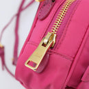 PRADA Shoulder Bag Nylon Pink Gold Auth 212510A-18
