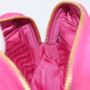 PRADA Shoulder Bag Nylon Pink Gold Auth 212510A-22